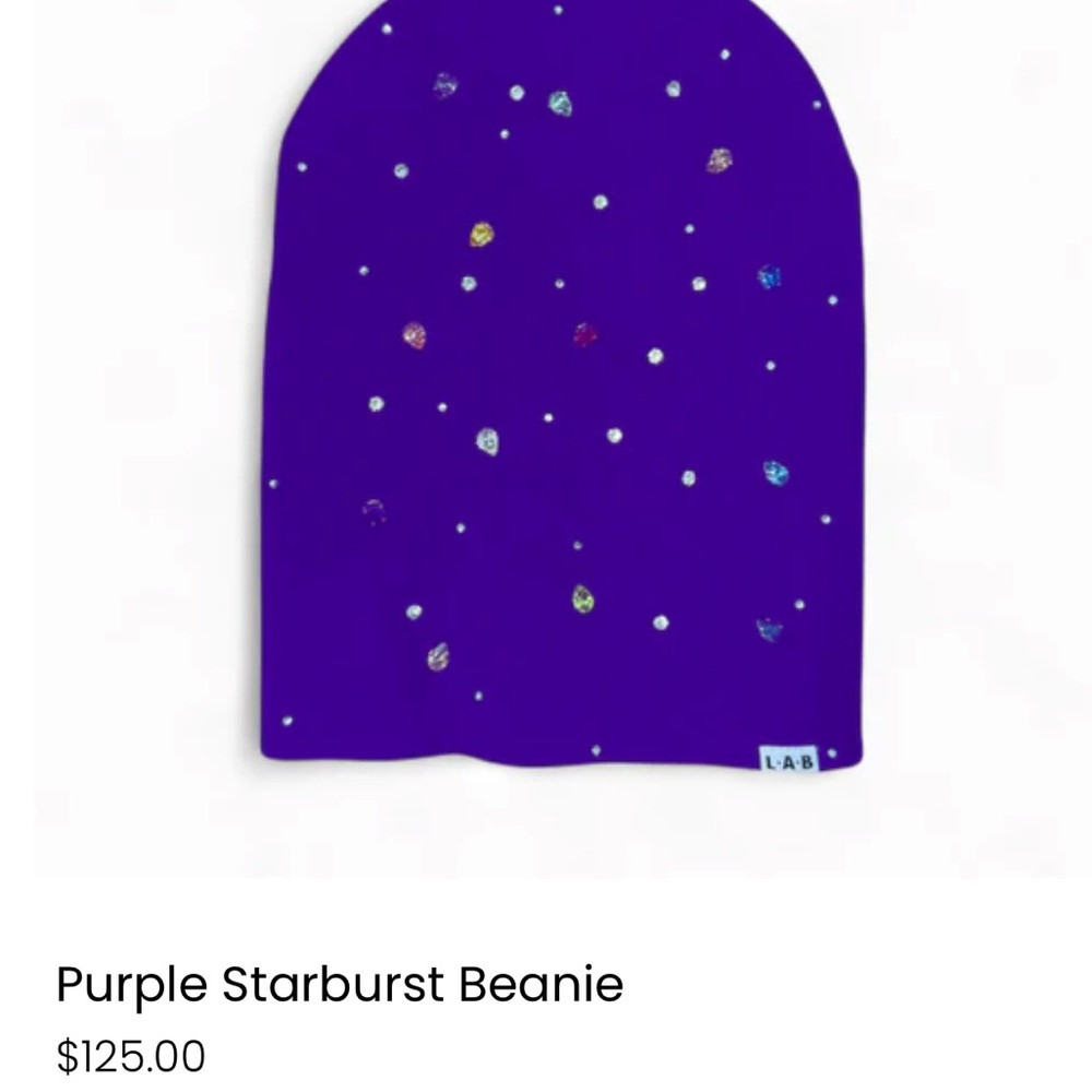 Purple starburts L.A.B (Life’s a Blur) beanie & bonus Beanie - Dual Pack
